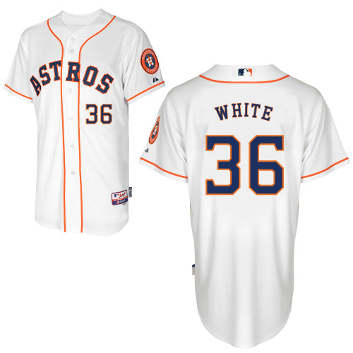 Alex White #36 MLB Jersey-Houston Astros Men's Authentic Home White Cool Base Baseball Jersey